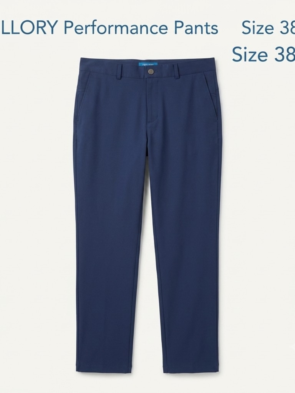 ​Twillory Performance Pants Men's 38 Blue Tailored Fit